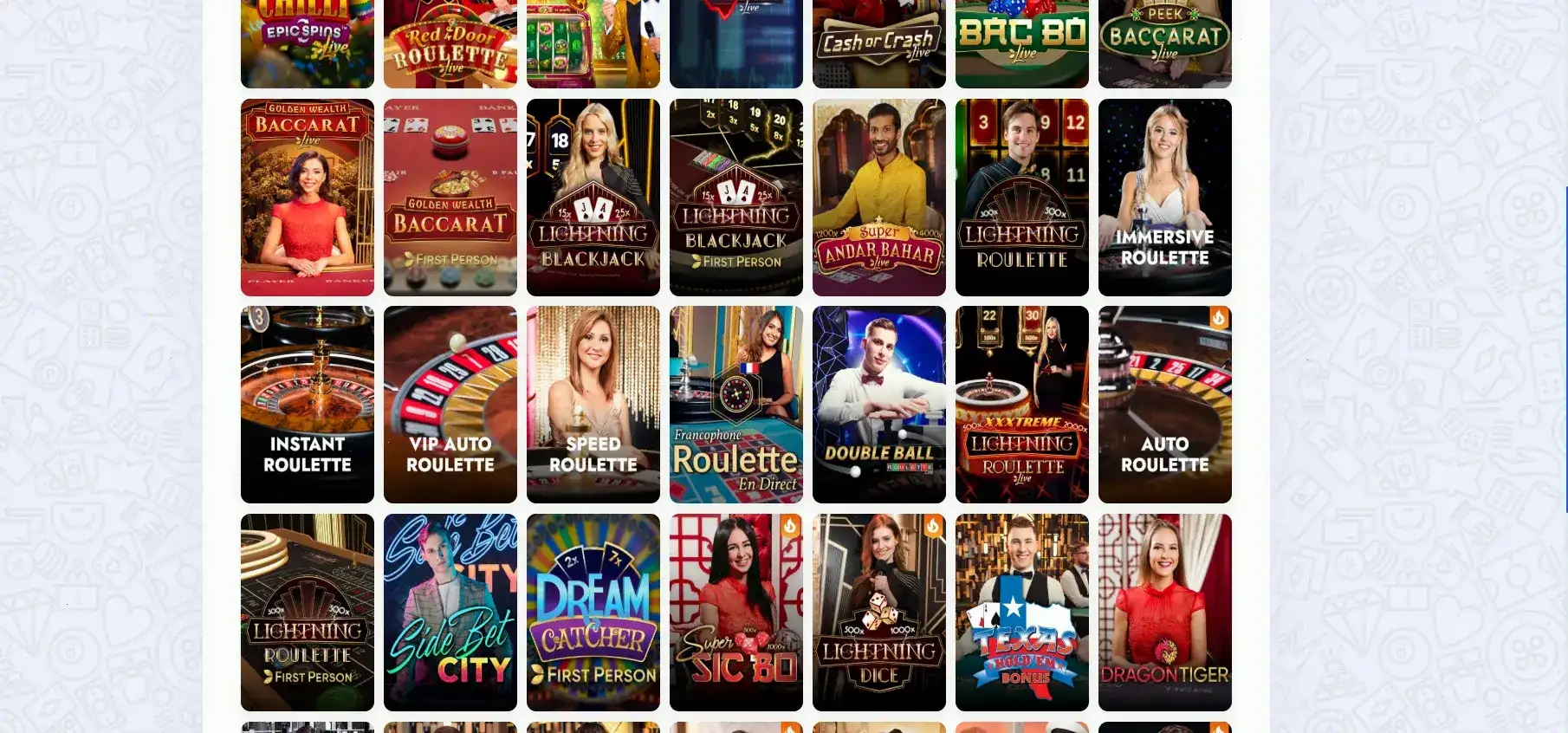 Интерфейс Vivaro casino на телефоне